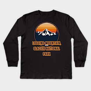 Logging Mountain, Glacier National Park Kids Long Sleeve T-Shirt